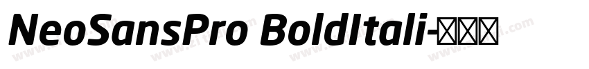 NeoSansPro BoldItali字体转换